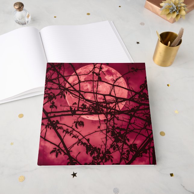 Red Moon Guest Book (Front Open)