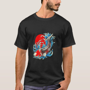 Red Moon Japanese Koi Fish T-Shirt