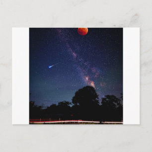 red moon postcard