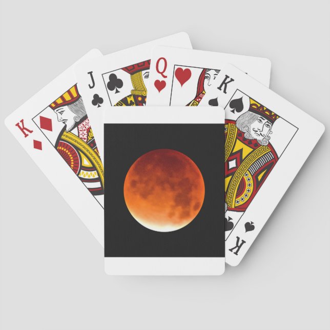 Red Moon Risiing Poker Cards (Back)