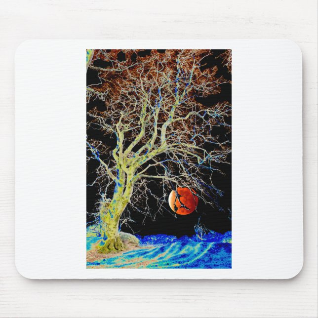 Red Moon Rising Mouse Pad (Front)