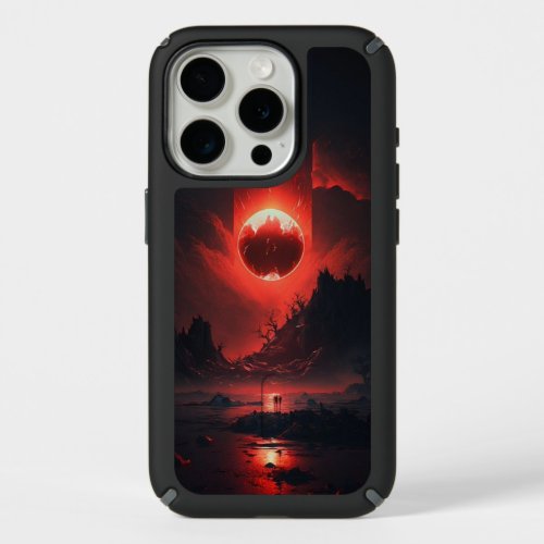 Red Moon scenery iPhone 15 Pro Case