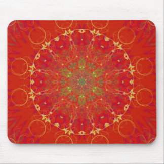 Red Moon Sun Mandala Mousepad