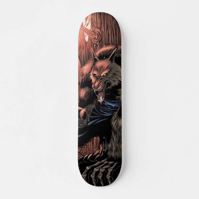 Red Moon Werewolf skateboard Deck (Front)
