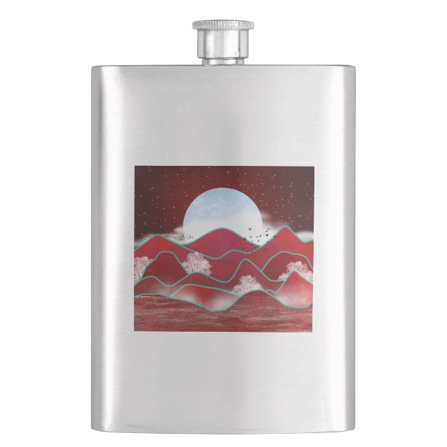 Red Moonrise Flask (Front)