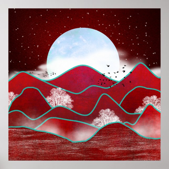 Red Moonrise Poster (Front)
