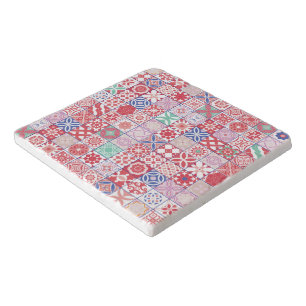 Red Moroccan tile Trivet