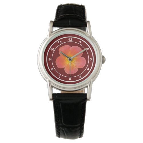 Red Moss Rose Flower on Watch