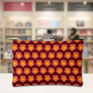 Red Moss Rose Seamless Pattern Pouch