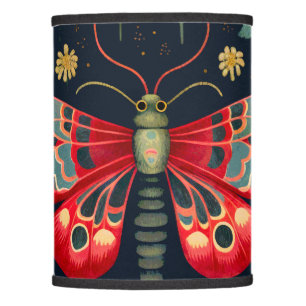 Red Moth In The Night Garden Lamp Shade
