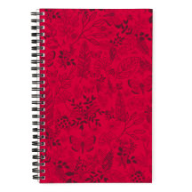 Red Motifs - Custom/Personalized Notebook 