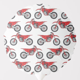 Red Motocross Dirt Bike Balloon