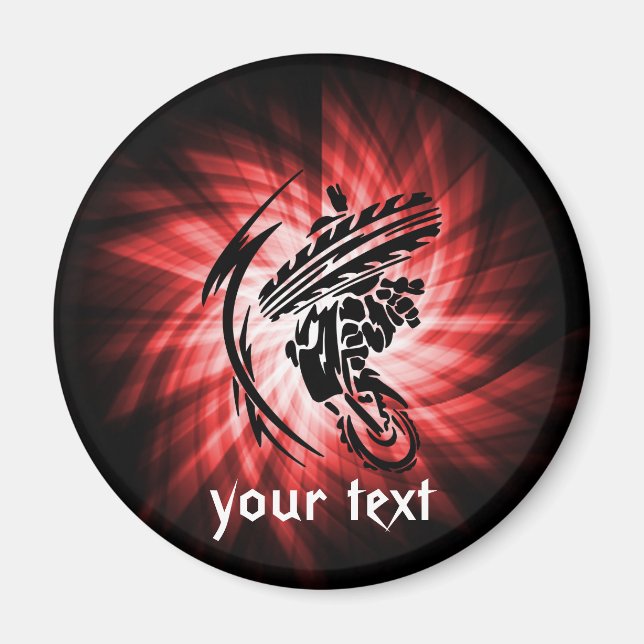 Red Motocross Magnet (Front)