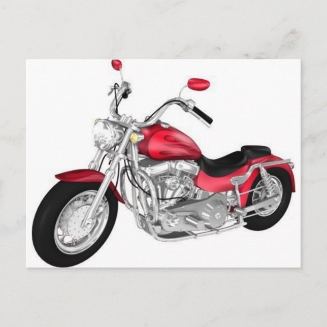 red motorcycle postcard (Front)