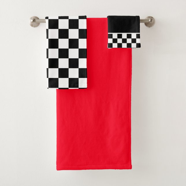Red Motorsport Towel Set (Insitu)