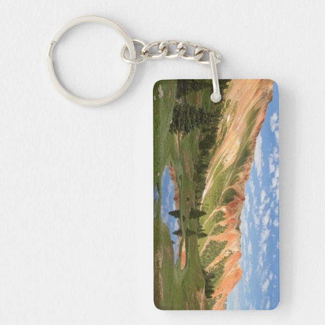 Red Mountain Reflection Keychain (Front)