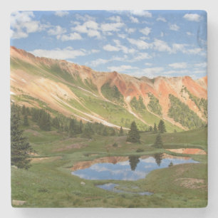 Red Mountain Reflection Stone Coaster