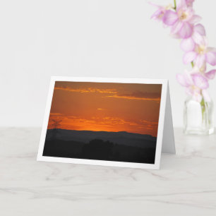 Red Mountain Sky Landscape Card
