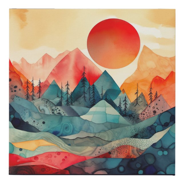 Red Mountain Wilderness Faux Canvas Print (Front)