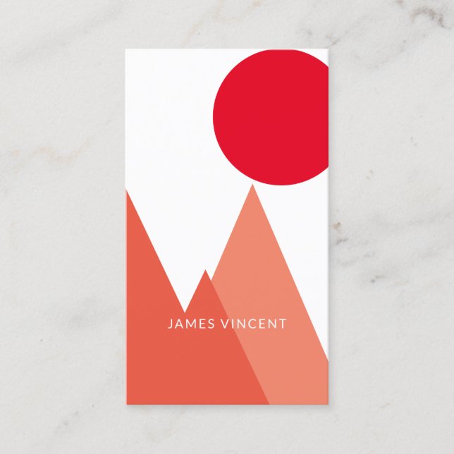 Red Mountains Business Card (Front)