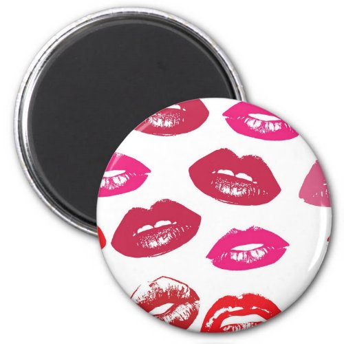 Red mouths Pattern Personalized Magnet
