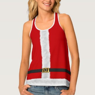 Red Mrs Santa Xmas Holiday Custom Festive Tank Top