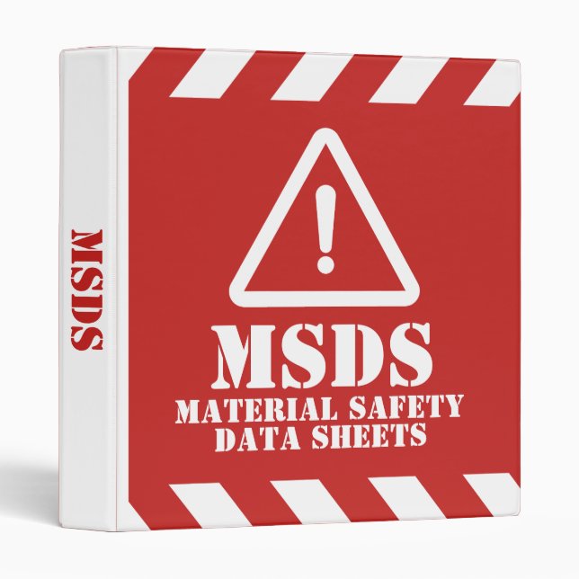Red MSDS Material Safety Data Sheets Binder (Front/Spine)