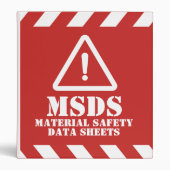 Red MSDS Material Safety Data Sheets Binder | Zazzle