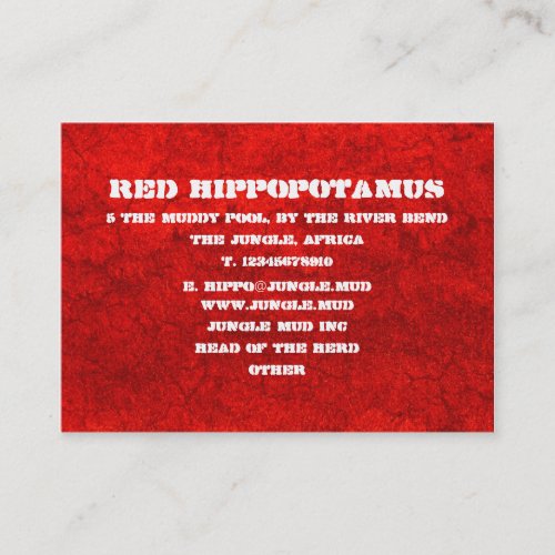 Red Mud Business Card Templates