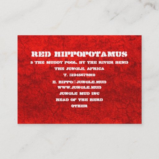 Customizable Red Mud Business Card Templates