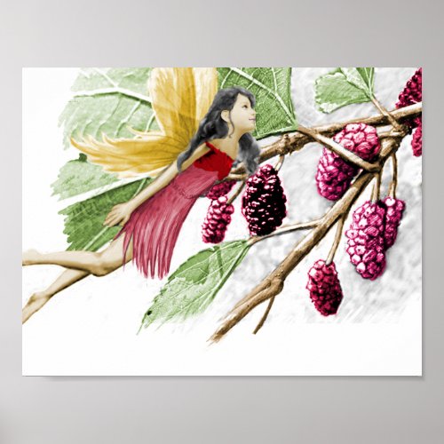 Red Mulberry Tree Fairy Poster