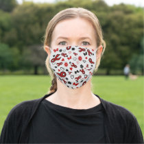 Red Multi...Brain Aneurysm Adult Cloth Face Mask