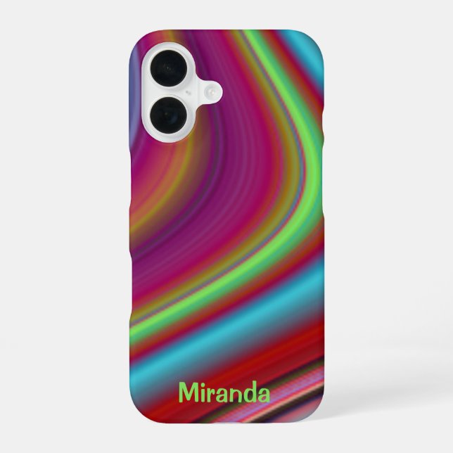 Red Multicolor Line Pattern  Iphone Case (Back)