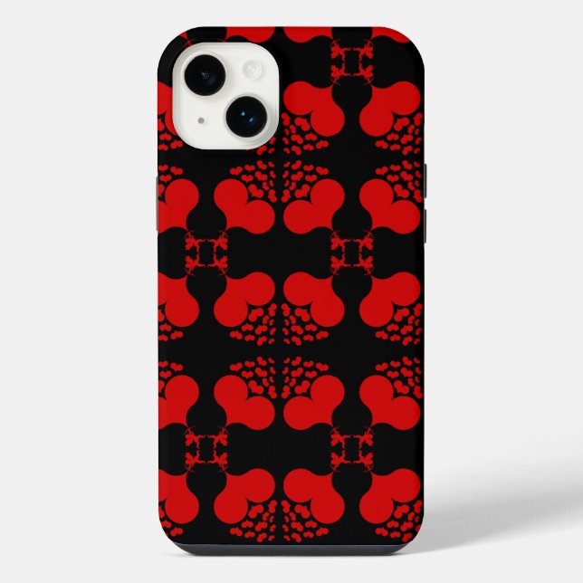 Red Multiple Shooting Hearts  Iphone Case (Back)