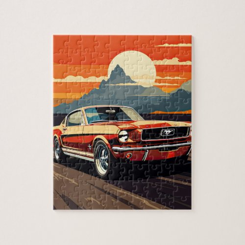 Red Muscle Cars Jigsaw Puzzle