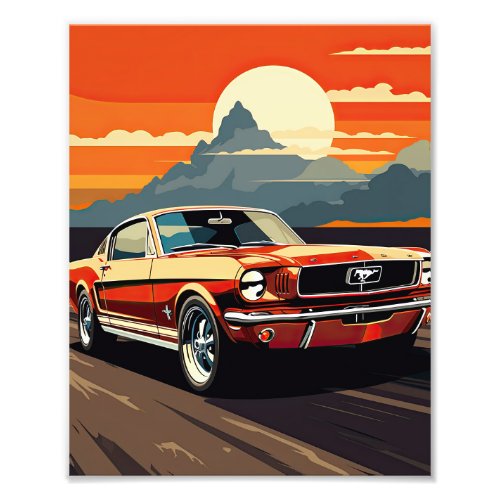 Red Muscle Cars Photo Print