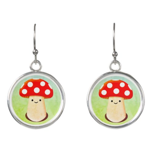 Red Mushroom Custom Earrings