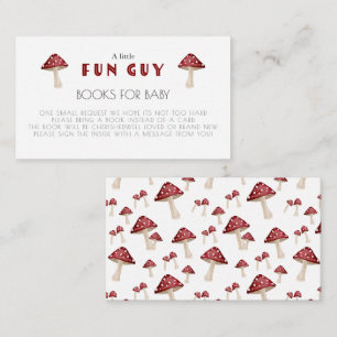 Red Mushroom Fun Guy Baby Shower Books For Baby Enclosure Card