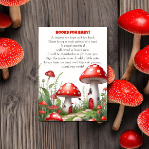 Red Mushroom Fungi Woodland Books For Baby Enclosure Card