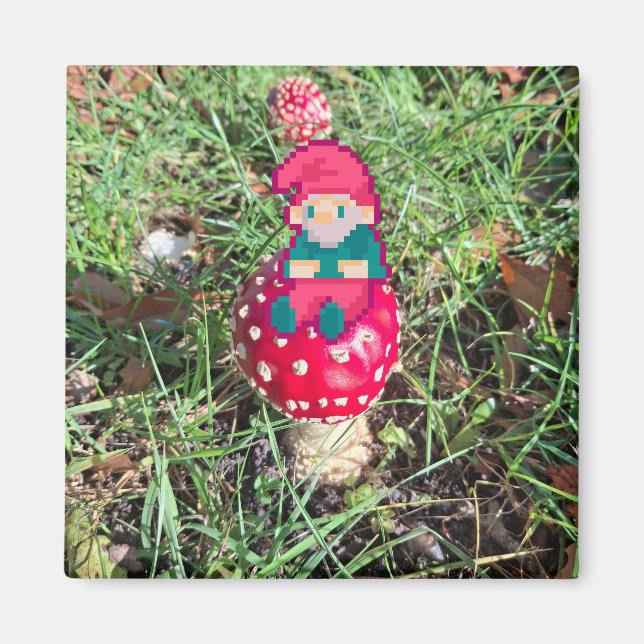 Red mushroom, gnoom pixelart, Pixel Art  Magnet (Front)