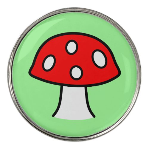 Red Mushroom Golf Ball Marker