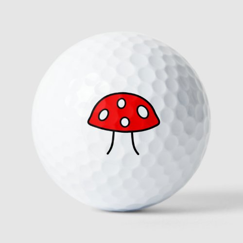 Red Mushroom Golf Balls