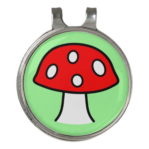 Red Mushroom Golf Hat Clip