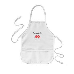 Red mushroom kids' apron