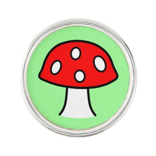 Red Mushroom Lapel Pin