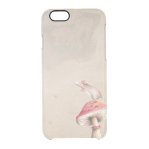 Red mushroom mouse clear iPhone 6/6S case