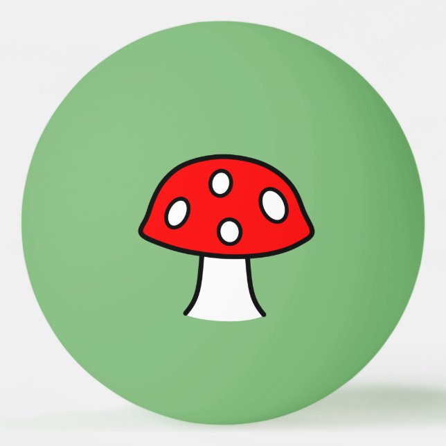 Red Mushroom Ping Pong Ball (Front)