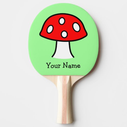 Red Mushroom Ping Pong Paddle