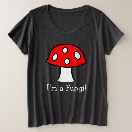 Red Mushroom Plus Size T_Shirt