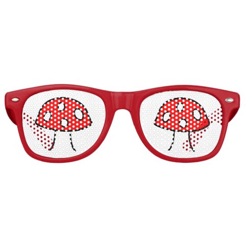 Red Mushroom Retro Party Shades